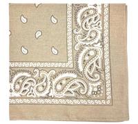 MDSTYLE Bandana extra large 68,6 x 68,6 cm, 100% cotone, per uomini e donne, fazzoletto con motivo cachemire, sciarpa, bandana jumbo, marrone chiaro, X-Large