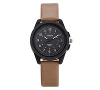 Mdv107 - Orologio da polso analogico al quarzo, da uomo, con cinturino in pelle, cassa in lega, quadrante digitale, casual, elegante, da uomo d'affari, Be, misura unica