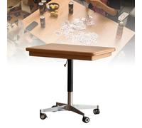 MDXHKK Scrivanie Per Uffici Con Pulegge, Tavolo Pieghevole Retrò, Con Tavolino Desktop Pieghevole, Tavolo Laterale Sollevabile Per Camera Da Letto Sala Da Pranzo Cucina Esterna Interno,Natural