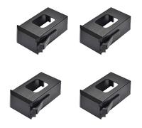 MDXing 4PCS Chitarra Batteria Case Plastica EQ 7545R 2x1.1x0.7 "Pickup Battery Slot He Staffa Manica Batteria Slot Cassetto Per Chitarra Acustica Performance Loading Case Nero
