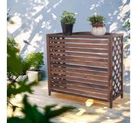 MDXVRKYBC Copertura Condizionatore Esterno in Legno Design Durevole con Protezione Solare E Impermeabile(L)
