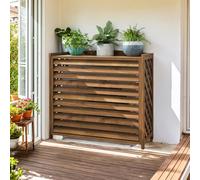 MDXVRKYBC Copertura Condizionatore Esterno Legno, Resistente all'Acqua, Design Accattivante, Perfetto per gli Ambienti All'aperto (85x75x35 cm)