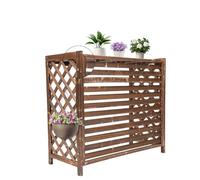 MDXVRKYBC Copri Condizionatore da Esterno in Legno, Copricondizionatore per Giardino Radiatore Copre per Nascondere Condizionatore d'Aria, Telaio in Legno Ispessito Pannello(95x40x89cm)