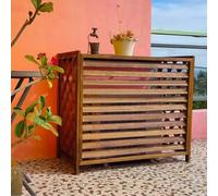MDXVRKYBC Copri Condizionatore Esterno per La Casa Privacy All'aperto Copre Radiatore, Copertura per Aria Condizionata Esterna in Legno per Nascondere Il Condizionatore d'Aria(95x40x89cm)