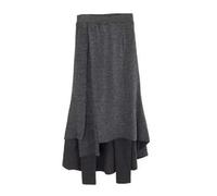 MdybF Gonna Lunga Donna Leggings in Pile Donne Gonnette Pantaloni Culotte Inverno Autunno più Dimensioni Vestiti Paffuti Clinggins Skort Skort-Grigio-m