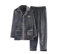 MdybF Pigiami Invernali da Uomo Set di Pigiama Caldi A Manica Lunga Taglie Forti per Abiti da Notte per Abiti da Notte-A-02-5Xl