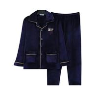 MdybF Pigiami Invernali da Uomo Set di Pigiama Caldi A Manica Lunga Taglie Forti per Abiti da Notte per Abiti da Notte-C-01-5Xl