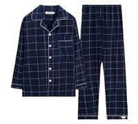 MdybF Pigiami Invernali da Uomo Set di Pigiami da Uomo Sleep Abbigliamento A Maniche Lunghe Pannello Top Pant Outwear Morbido Autunno Inverno più Size-09-5Xl