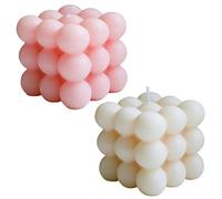 MDYNI 2 pezzi Bubble Cube candela profumata cera di soia candele a forma di fresco candela decorativa per camera da letto decorazione camera da letto matrimonio