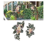 MDYNI Like A Breeze 2 Pezzi Arco di Nozze Fiori Girasoli Fiori di Nozze Rustici Ghirlande Fiore di Peonia di Seta for Cerimonia del Muro di Ricevimento (Color : Option 3 C)