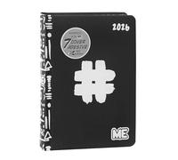 ME - Agenda Giornaliera 16 Mesi Medium 2025-2026, Agenda Classic Edition, con Copertina Morbida con Grafica in Rilievo e 512 Pagine, Ideale per Scuola Media, Superiore, 12x16,5 cm, Nera