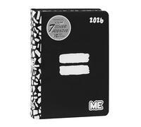 ME - Agenda Giornaliera 16 Mesi Medium 2025-2026, Agenda Classic Edition, con Copertina Morbida con Grafica in Rilievo e 512 Pagine, Ideale per Scuola Media, Superiore, 12 x 16,5 cm, Nera