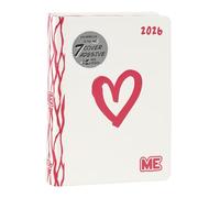 ME - Agenda Giornaliera 16 Mesi Medium 2025-2026, Agenda Classic Edition, con Copertina Morbida con Grafica in Rilievo e 512 Pagine, Ideale per Scuola Media, Superiore, 12x16,5 cm, Bianca