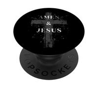 Me and Jesus Amen e Gesù Croce Cattolica PopSockets PopGrip Adesivo