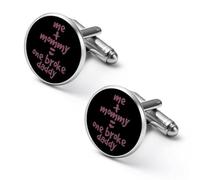 Me And Mommy Broke Daddy - Gemelli da uomo classici per camicie, set per matrimonio e lavoro, 1.7cm, Metallo, Nessuna pietra preziosa