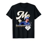 Me + Bobby Witt Jr = Heart Kansas City Baseball MLBPA Maglietta