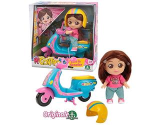 Me Contro Te - Mini Doll 12 cm Sofi in Scooter, per Rivivere Tutte le Avventure con il Suo Scooter Glitterato, per Bambine a Partire dai 3 Anni, Multicolore, MEC29000, Giochi Preziosi