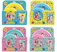 ME CONTRO TE SET 3 PZ - PIATTO FONDO+ PIANO+BICCHIERE