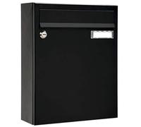 ME-FA 133220 - Cassetta della posta MEFA Sonate 133, in acciaio rivestito, 33 x 26 x 100 cm, colore: Nero