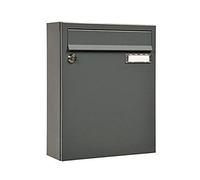 ME-FA 133310 - Cassetta della posta MEFA Sonate 133, in acciaio rivestito, 33 x 26 x 100 cm, colore: Grigio