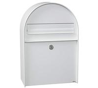 ME-FA 401000M Cassetta delle Lettere Amber 401 (Colore Bianco Traffico, Copertura Antipioggia, rimozione sul Retro, Dimensioni: 555 x 380 x 210 mm), Verkehrsweiß