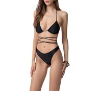 Me Fui bikini triangolo con laccetti e slip nero L