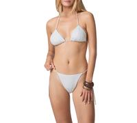 Me Fui bikini triangolo e slip con laccetti bianco M