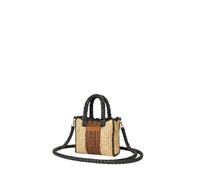 Me Fui borsa a mano donna in rafia con tracolla beige