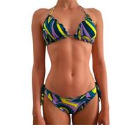 ME FUI Costume da Bagno Donna Bikini MF23-1500U Verde