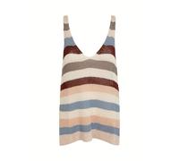 Me-Fui FUI Abito Corto all'Uncinetto con Motivo a Righe Multicolore da Donna M-L