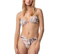 Me Fui bikini top con ferretto e slip in fantasia beige S