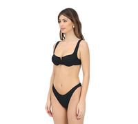 Me-Fui FUI Bikini Nero da Donna in Lycra Goffrata M