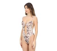 Me-Fui FUI Monokini Beige da Donna con Un Affascinante Motivo Astratto L
