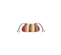 Me-Fui Maxi Pochette in Cotone a Righe, Coulisse, Arancione e Rosso, 32x14x18 cm