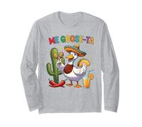 Me Goose-Ta Funny Duck Sombrero Taco Fiesta Maglia a Manica