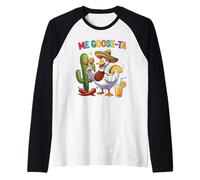 Me Goose-Ta Funny Duck Sombrero Taco Fiesta Maglia con Maniche Raglan