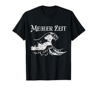 Me(h) er Zeit Meer Spruch mit Welle Maritime Wortspiel Küste Maglietta
