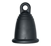 Me Luna - Tazza mestruale classica con anello, nero, taglia L