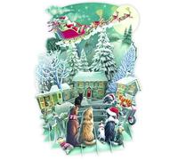 Me&McQ Biglietto 3D Paper Art - Villaggio e Slitta