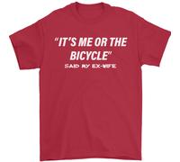Me o Il Bicicletta Said il Mio Ex-Wife Ciclismo Uomo T-Shirt 100% Cotone