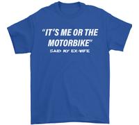 Me O La Moto Ha Detto La Mia Ex-Moglie Biker Uomo T-Shirt 100% Cotone