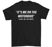 Me O La Moto Ha Detto La Mia Ex-Moglie Biker Uomo T-Shirt 100% Cotone