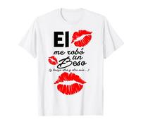 Me Robo Un Beso y Luego Otro. Spanish Saying Couple Matching Maglietta