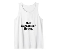 Me Sarcastic Never Funny Saying Black Humor Camicia per Adulti Canotta