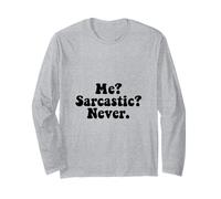 Me Sarcastic Never Funny Saying Black Humor Camicia per Adulti Maglia a Manica