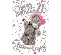 Me To You ALM93028 - Biglietto di auguri per 21° compleanno con effetto 3D, misto, dimensioni: 15,2 x 22,5 cm