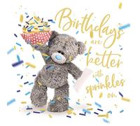 Me To You Bear Biglietto di auguri olografico 3D per compleanno