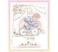 Me to You - Biglietto di auguri di compleanno per moglie splendida, realizzato a mano, con scatola dei ricordi, collezione ufficiale, 20 x 25 cm