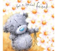Me To You - Biglietto di auguri Tatty Teddy con margherite, 15,2 x 15,2 cm, design delicatamente disegnato