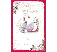 Me To You - Biglietto di Natale per il primo Natale del nipote, con orsetto Tatty Teddy, collezione ufficiale, 15 x 22 cm